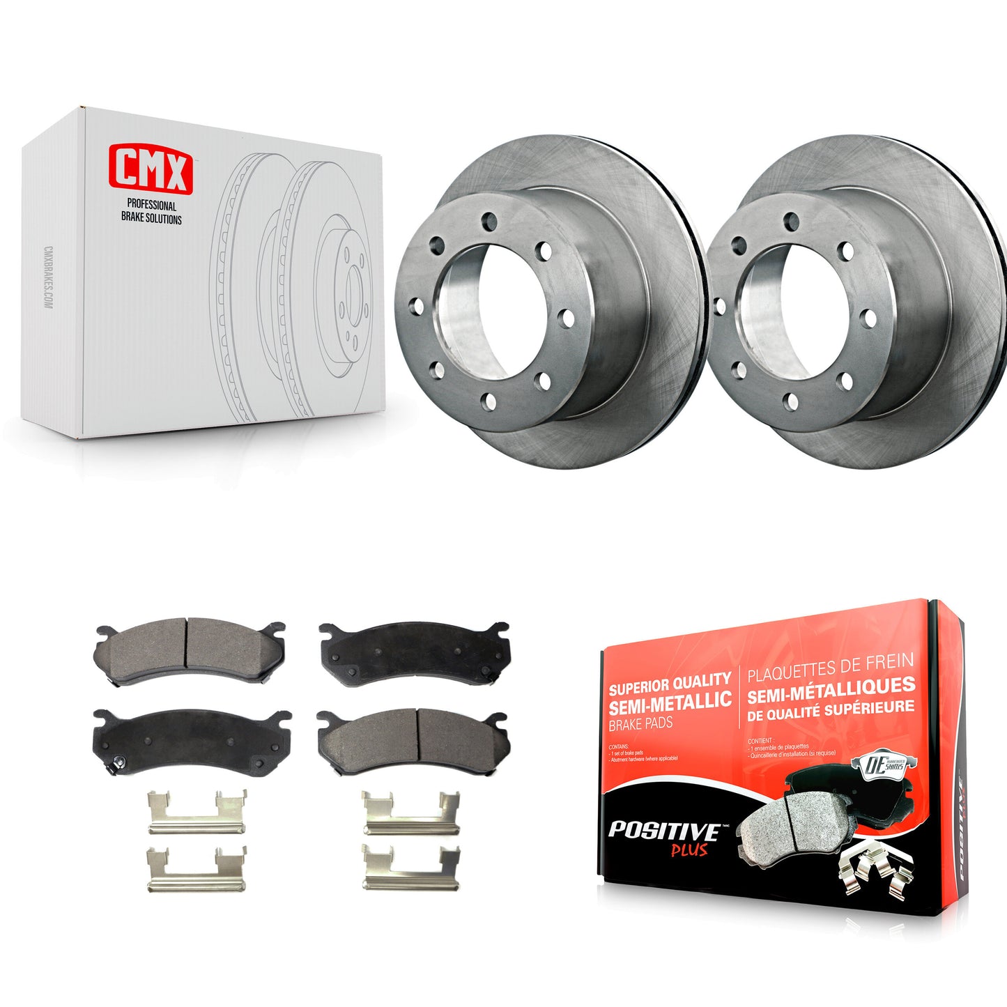 [Arrière] Kit de Disque et plaquette (semi-métallique) de frein pour 2007 GMC Sierra 3500 Classic avec 12000 Lb GVW K8F-101517