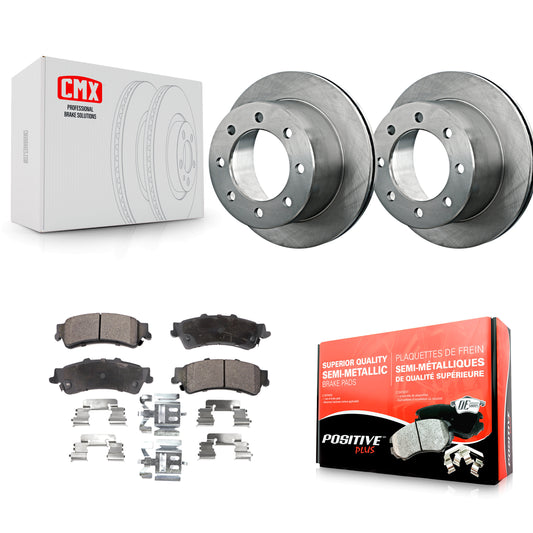 [Arrière] Kit de Disque et plaquette (semi-métallique) de frein pour 2001 Chevrolet Silverado 3500 GMC Sierra K8F-101518
