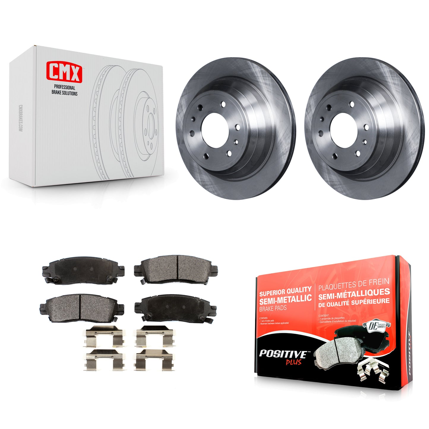 [Arrière] Kit de Disque et plaquette (semi-métallique) de frein pour Chevrolet Trailblazer GMC Envoy EXT XL Buick Rainier Oldsmobile Bravada XUV SSR Isuzu Ascender Saab 9-7x K8F-101521