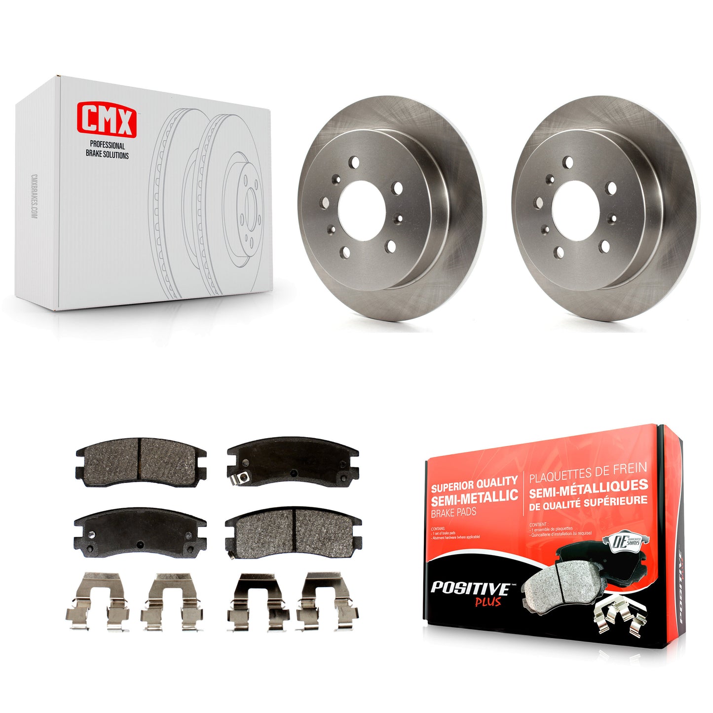 [Arrière] Kit de Disque et plaquette (semi-métallique) de frein pour Chevrolet Impala Buick Pontiac Century Grand Am Monte Carlo Oldsmobile Prix Venture Alero Regal Intrigue LaCrosse Allure K8F-101537
