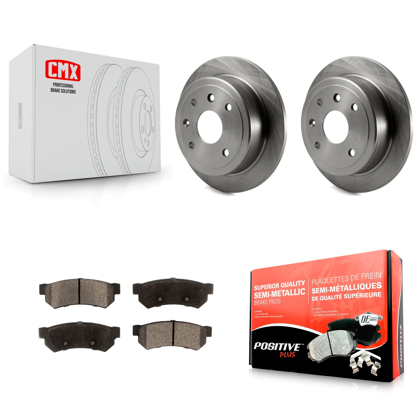 [Arrière] Kit de Disque et plaquette (semi-métallique) de frein pour Suzuki Forenza Reno Chevrolet Optra K8F-101539