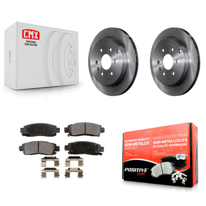 [Arrière] Kit de Disque et plaquette (semi-métallique) de frein pour Chevrolet Traverse GMC Acadia Buick Enclave Saturn Outlook Limited K8F-101543