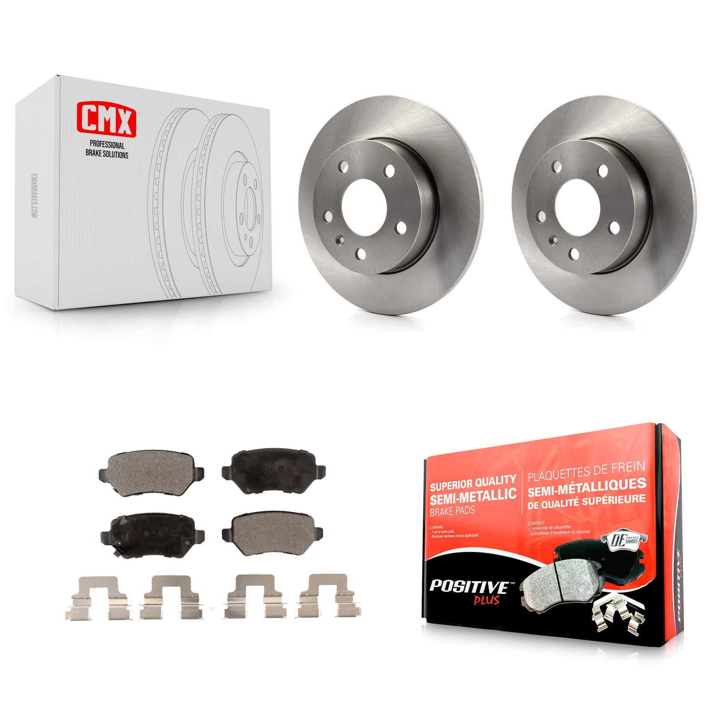 [Arrière] Kit de Disque et plaquette (semi-métallique) de frein pour 2008-2009 Saturn Astra K8F-101545