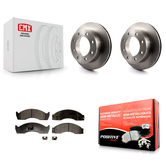 [Arrière] Kit de Disque et plaquette (semi-métallique) de frein pour 2000-2001 Ford E-450 Econoline Super Duty avec Single Wheels K8F-101585