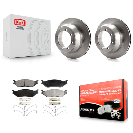 [Arrière] Kit de Disque et plaquette (semi-métallique) de frein pour 2003 Ford F-550 Super Duty avec 8 Lug Wheels K8F-101587