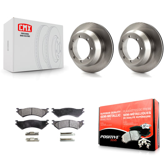 [Arrière] Kit de Disque et plaquette (semi-métallique) de frein pour Ford E-350 Super Duty Econoline Club Wagon F-150 Heritage K8F-101590