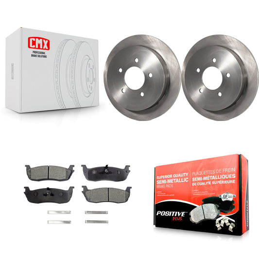 [Arrière] Kit de Disque et plaquette (semi-métallique) de frein pour Ford F-150 Expedition Lincoln Navigator Heritage Blackwood K8F-101592