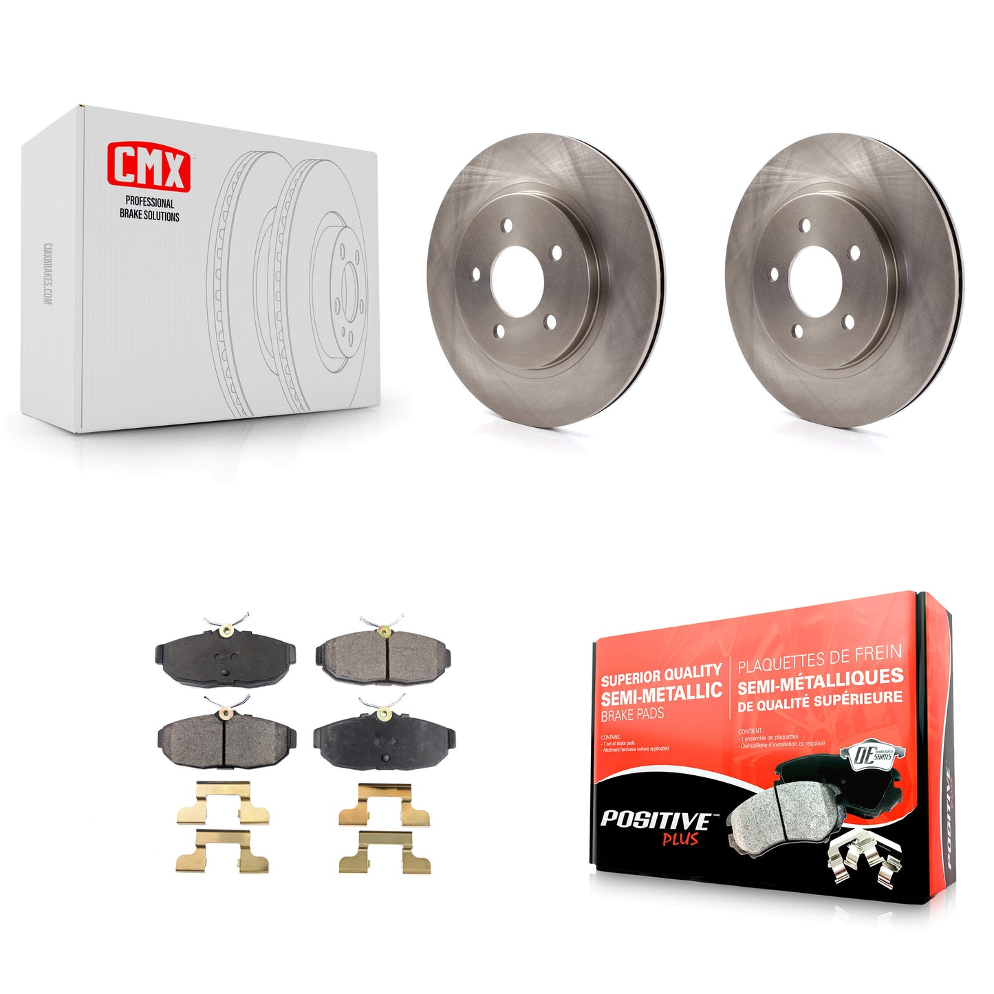 [Arrière] Kit de Disque et plaquette (semi-métallique) de frein pour Ford Mustang K8F-101604