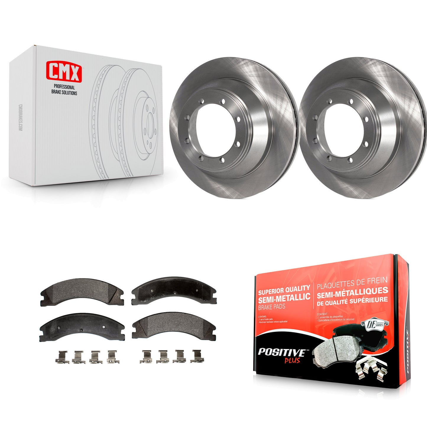 [Arrière] Kit de Disque et plaquette (semi-métallique) de frein pour Ford E-450 Super Duty K8F-101623