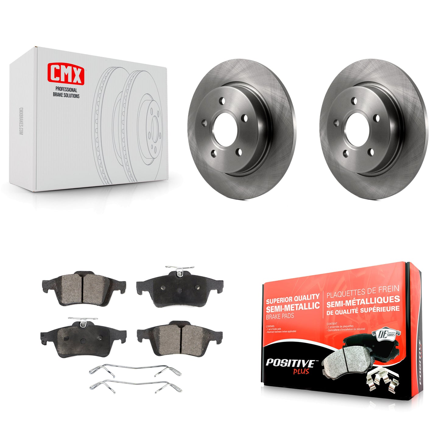 [Arrière] Kit de Disque et plaquette (semi-métallique) de frein pour Ford Focus K8F-101625