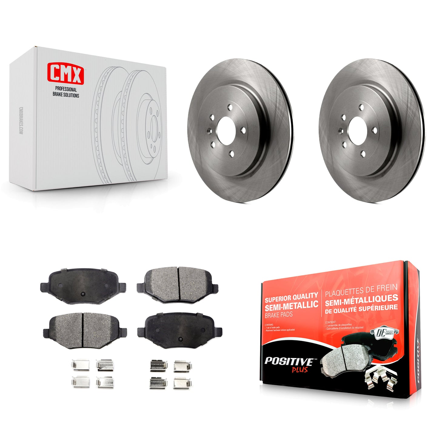 [Arrière] Kit de Disque et plaquette (semi-métallique) de frein pour Ford Explorer Police Interceptor Utility Lincoln MKS Flex Taurus MKT K8F-101628