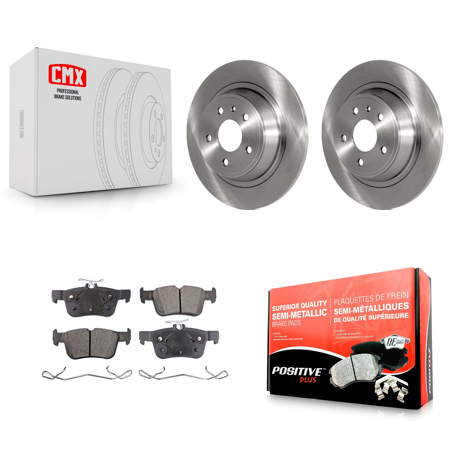 [Arrière] Kit de Disque et plaquette (semi-métallique) de frein pour Ford Fusion Lincoln MKZ K8F-101631