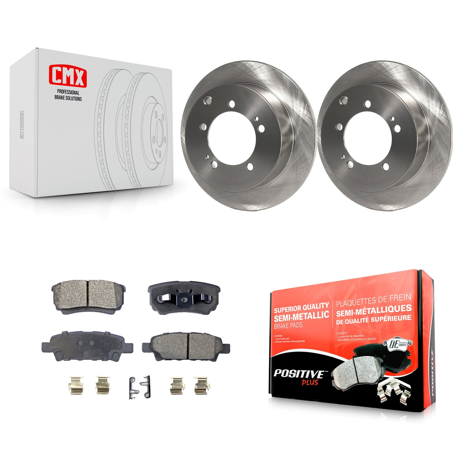 [Arrière] Kit de Disque et plaquette (semi-métallique) de frein pour Mitsubishi Lancer Outlander K8F-101640