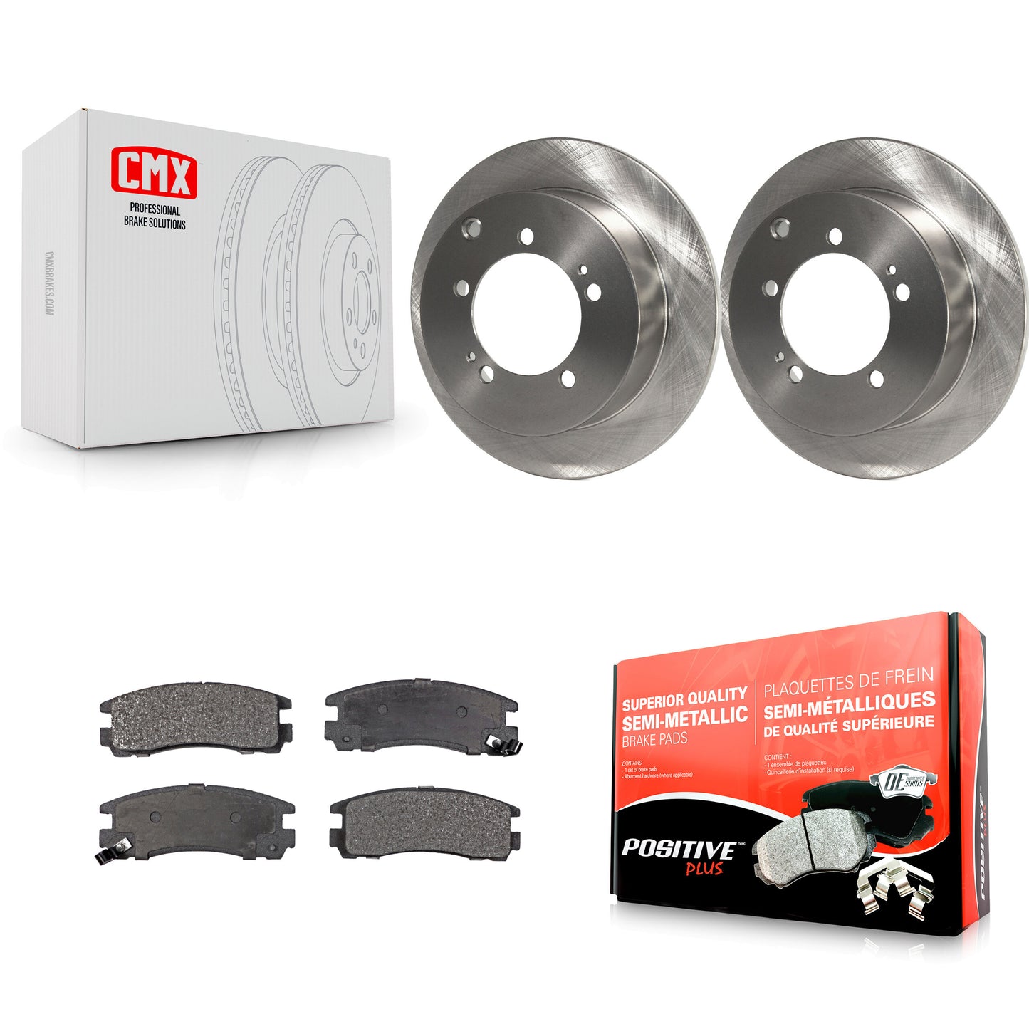 [Arrière] Kit de Disque et plaquette (semi-métallique) de frein pour Mitsubishi Chrysler Sebring Dodge Eclipse Stratus Galant Avenger Eagle Talon K8F-101641
