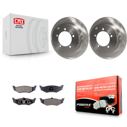 [Arrière] Kit de Disque et plaquette (semi-métallique) de frein pour 2000 Dodge Stratus avec 14" Factory Wheels K8F-101642