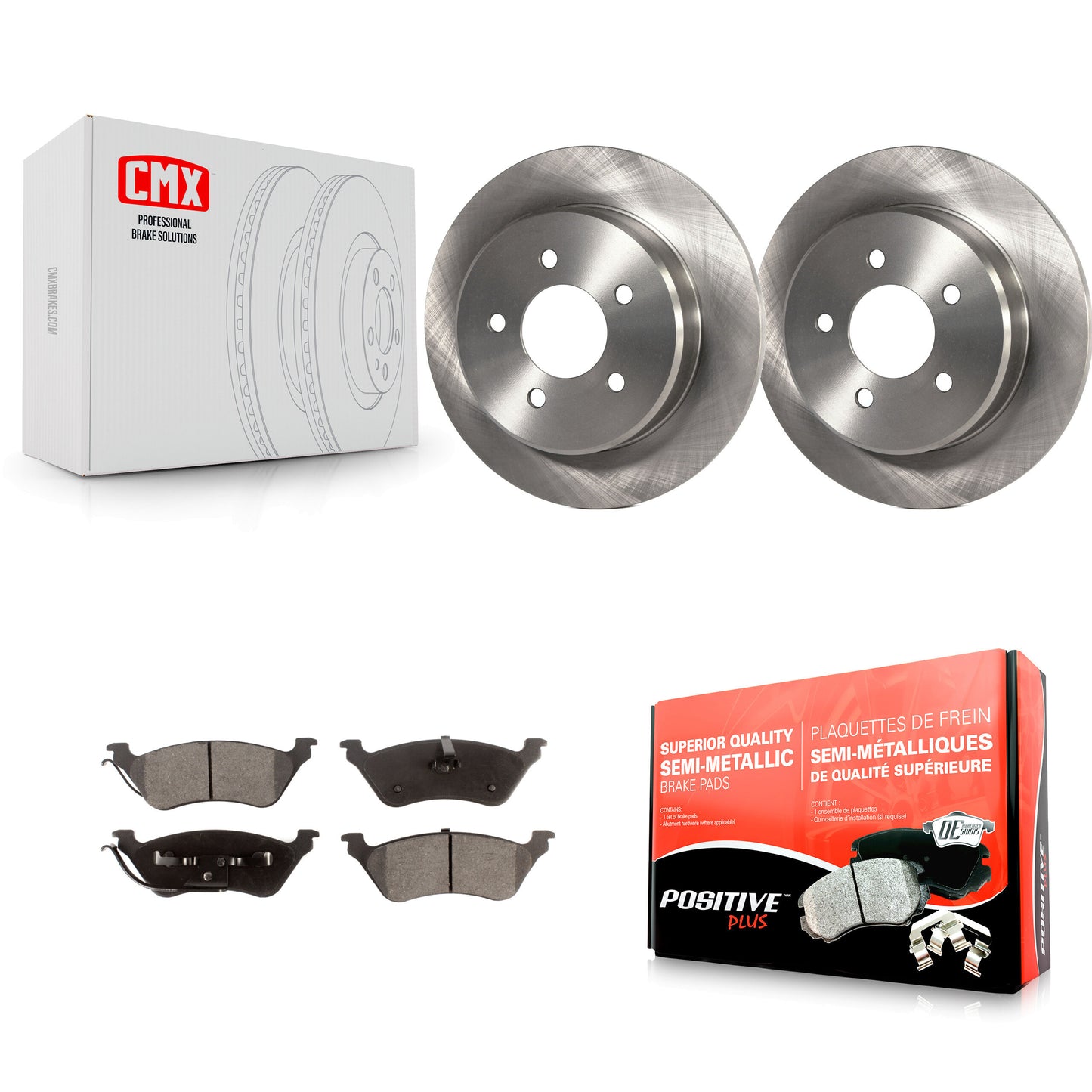 [Arrière] Kit de Disque et plaquette (semi-métallique) de frein pour Dodge Grand Caravan Chrysler Town & Country Voyager K8F-101643