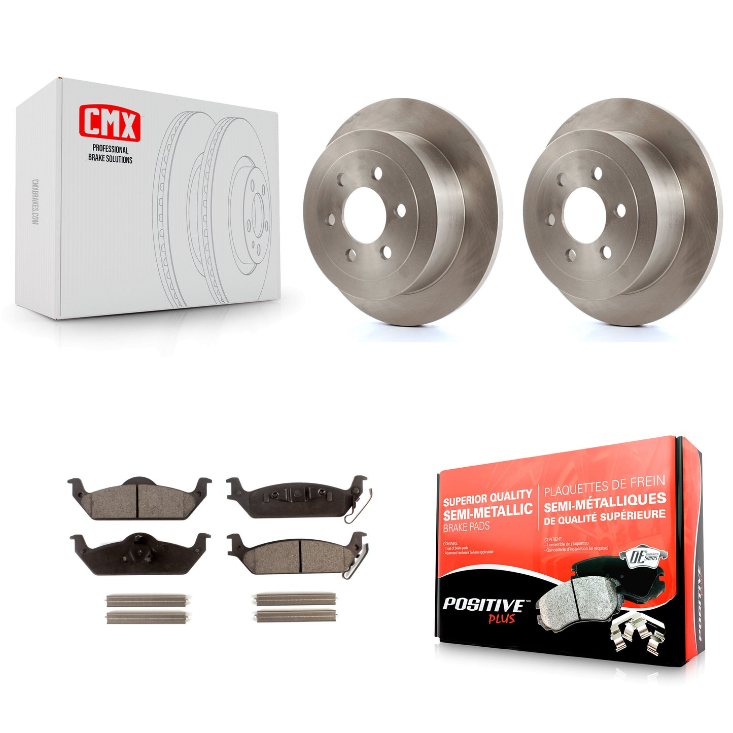 [Arrière] Kit de Disque et plaquette (semi-métallique) de frein pour 2003-2004 Dodge Dakota K8F-101652