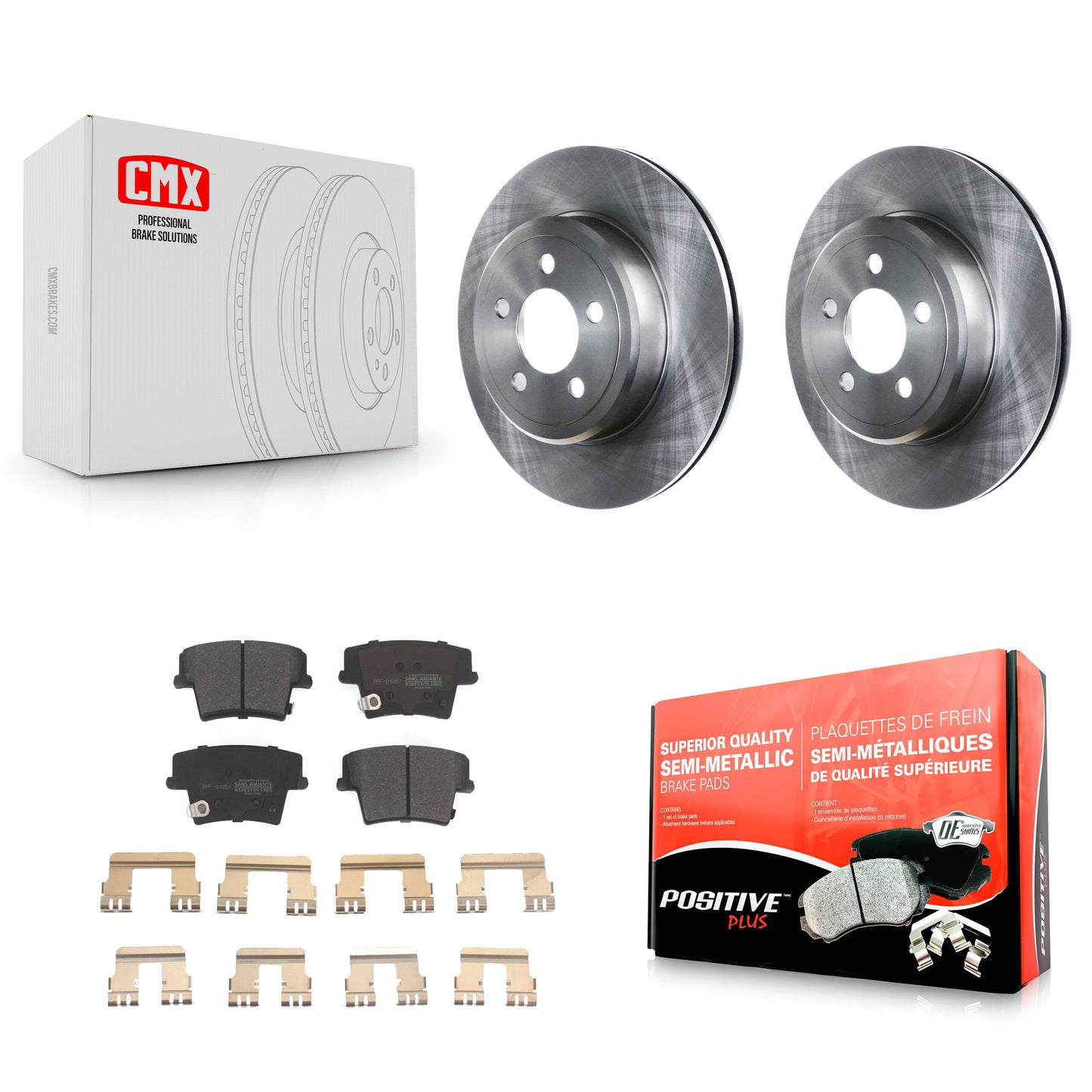 [Arrière] Kit de Disque et plaquette (semi-métallique) de frein pour Dodge Charger Chrysler 300 Challenger Magnum K8F-101656