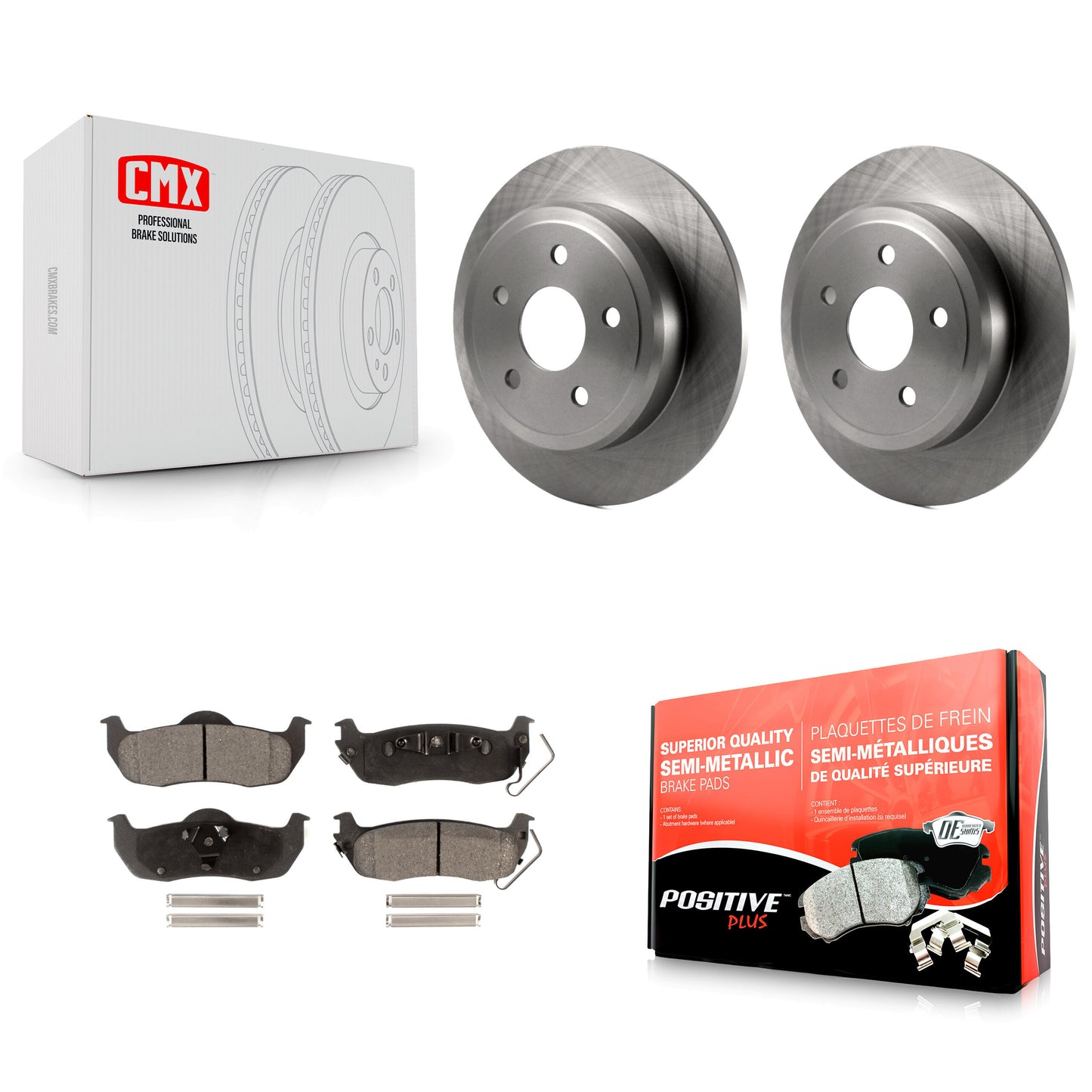 [Arrière] Kit de Disque et plaquette (semi-métallique) de frein pour Jeep Grand Cherokee Commander K8F-101657