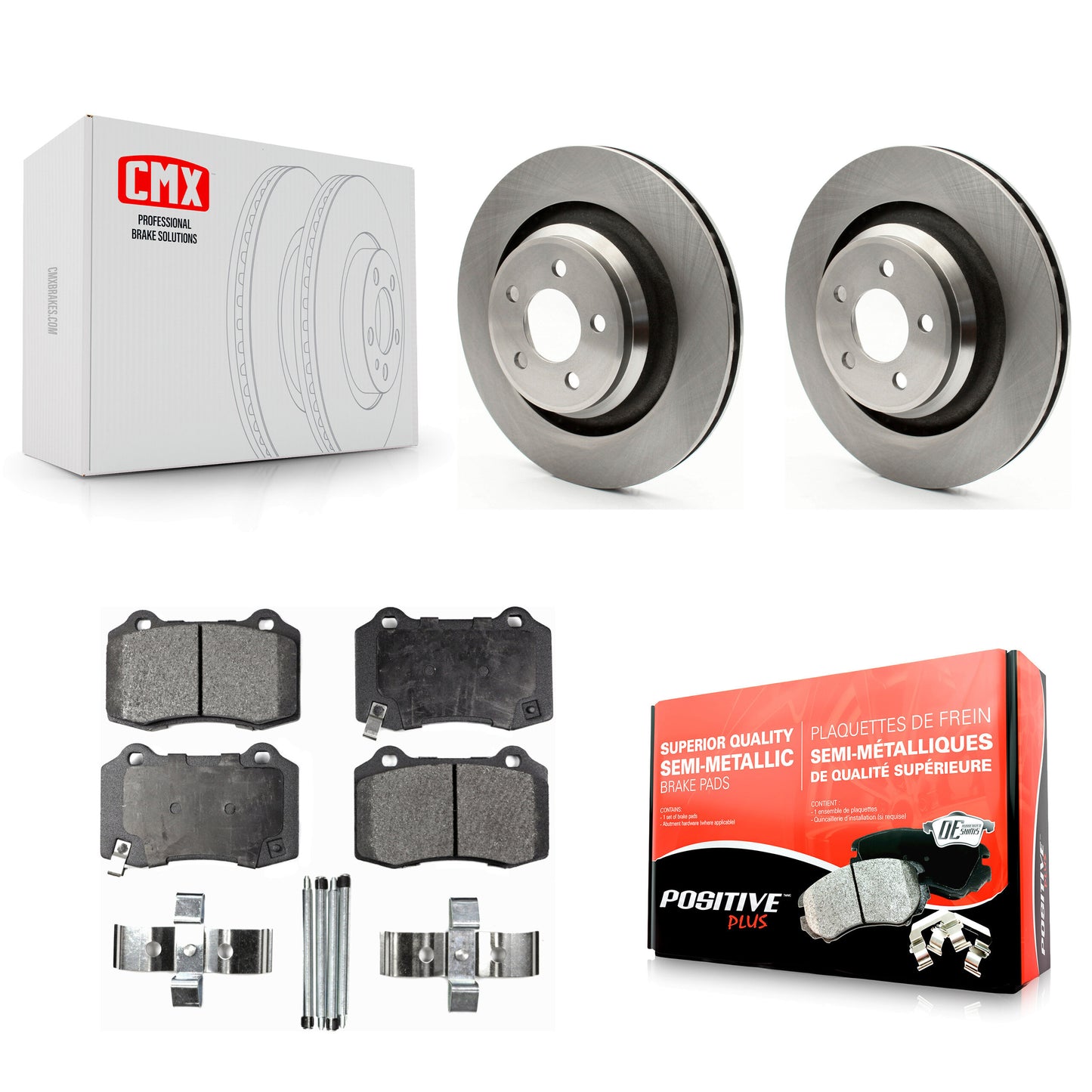 [Arrière] Kit de Disque et plaquette (semi-métallique) de frein pour Dodge Charger Chrysler 300 Challenger Magnum K8F-101658