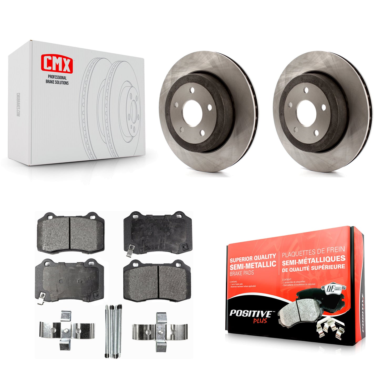 [Arrière] Kit de Disque et plaquette (semi-métallique) de frein pour 2006-2010 Jeep Grand Cherokee SRT8 K8F-101663