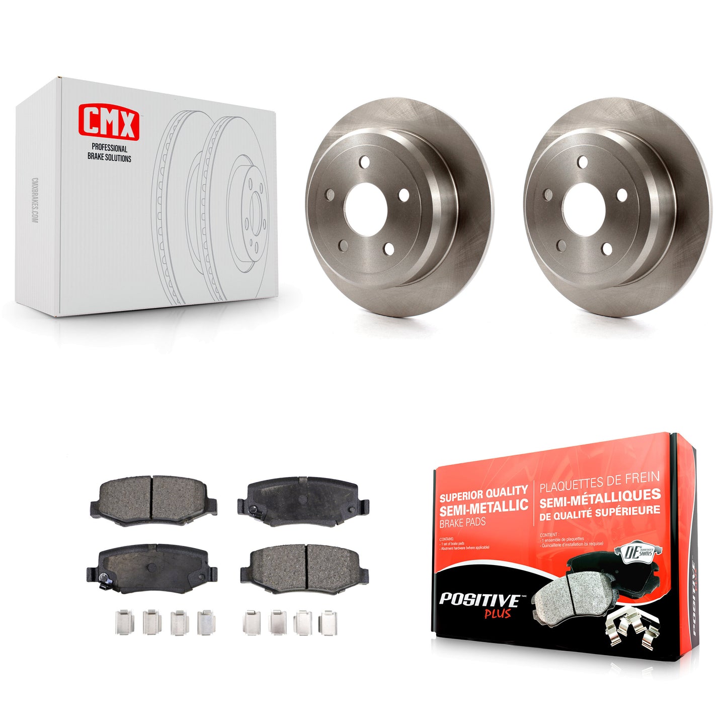 [Arrière] Kit de Disque et plaquette (semi-métallique) de frein pour Jeep Wrangler JK K8F-101664