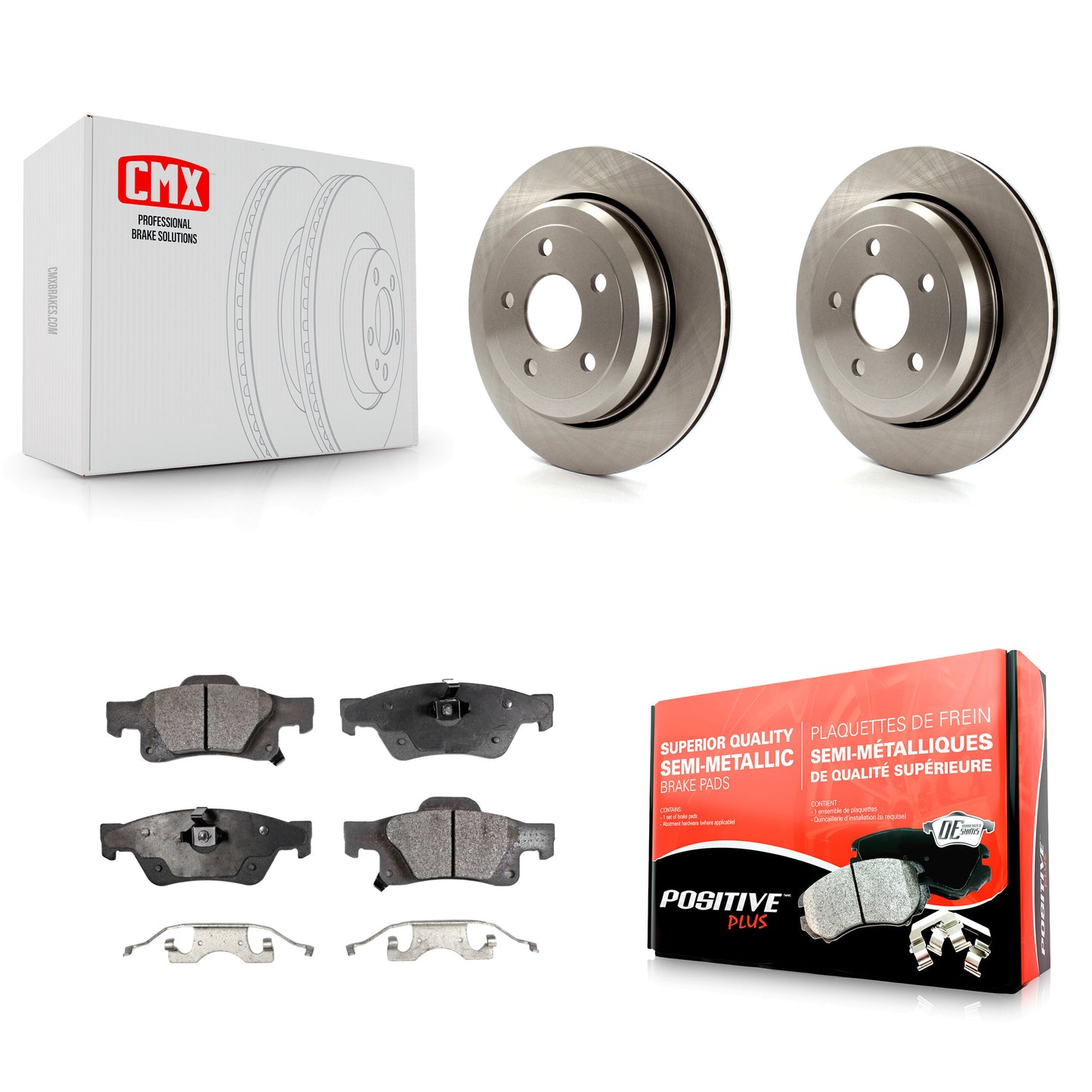 [Arrière] Kit de Disque et plaquette (semi-métallique) de frein pour Jeep Grand Cherokee Dodge Durango WK K8F-101676