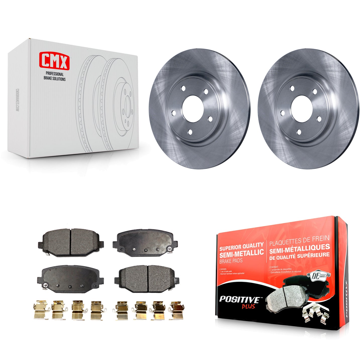 [Arrière] Kit de Disque et plaquette (semi-métallique) de frein pour Dodge Grand Caravan Journey Chrysler Town & Country Ram C/V Volkswagen Routan K8F-101678