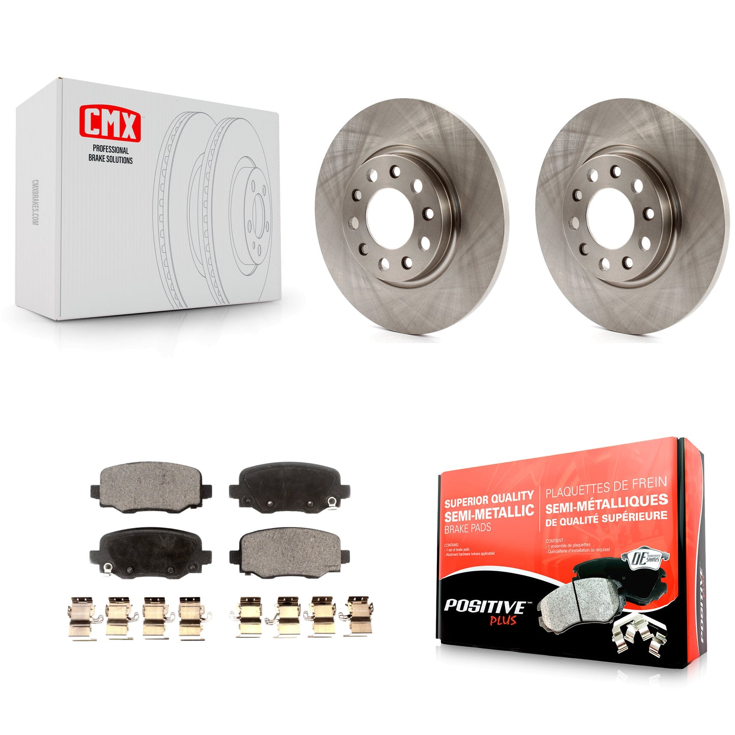 [Arrière] Kit de Disque et plaquette (semi-métallique) de frein pour Jeep Cherokee Chrysler 200 K8F-101680