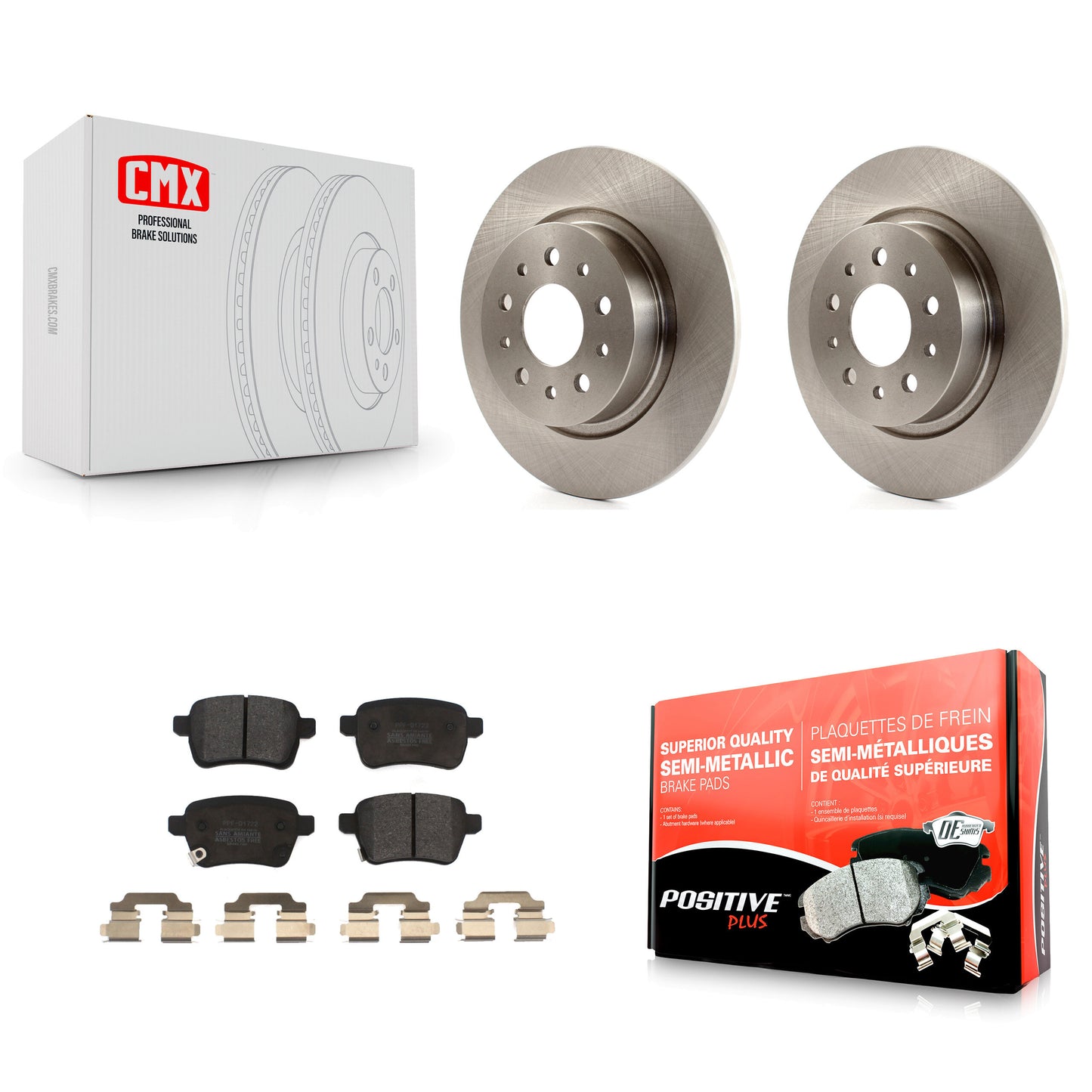 [Arrière] Kit de Disque et plaquette (semi-métallique) de frein pour 2014-2020 Fiat 500L K8F-101684