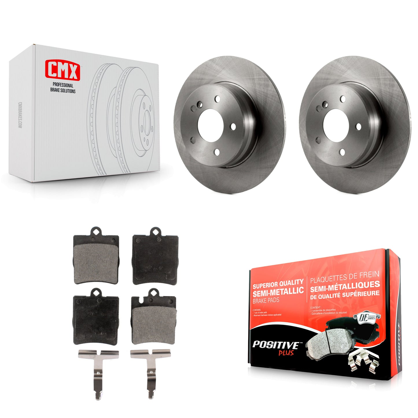 [Arrière] Kit de Disque et plaquette (semi-métallique) de frein pour Mercedes-Benz E320 C230 C240 CLK320 CLK350 C320 C280 E430 SLK350 CLK430 C350 SLK300 K8F-101713