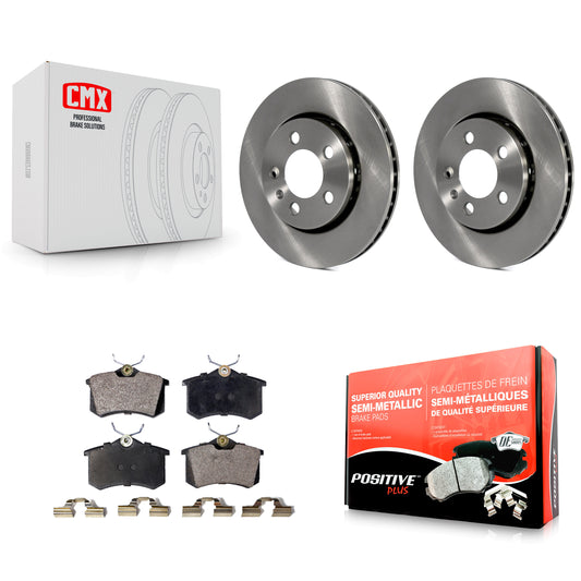 [Arrière] Kit de Disque et plaquette (semi-métallique) de frein pour Volkswagen Jetta Golf Audi TT Quattro R32 K8F-101758