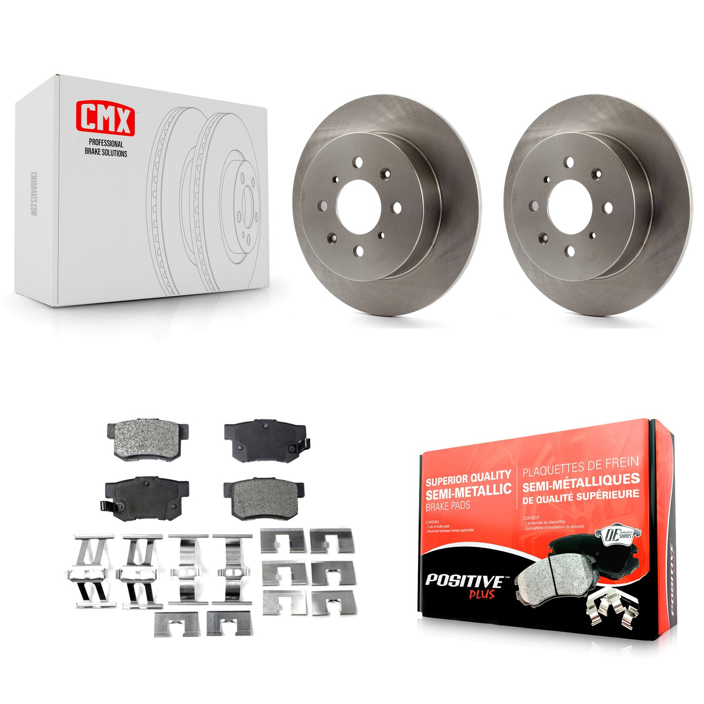 [Arrière] Kit de Disque et plaquette (semi-métallique) de frein pour Honda Civic Acura EL K8F-101766