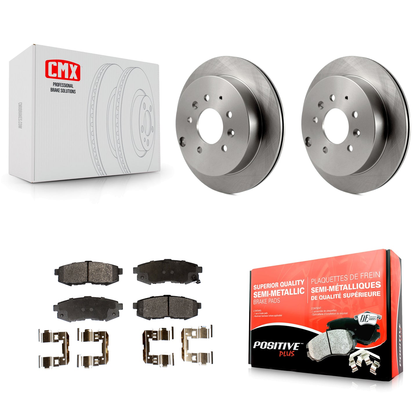 [Arrière] Kit de Disque et plaquette (semi-métallique) de frein pour 2004-2006 Mazda MPV K8F-101782