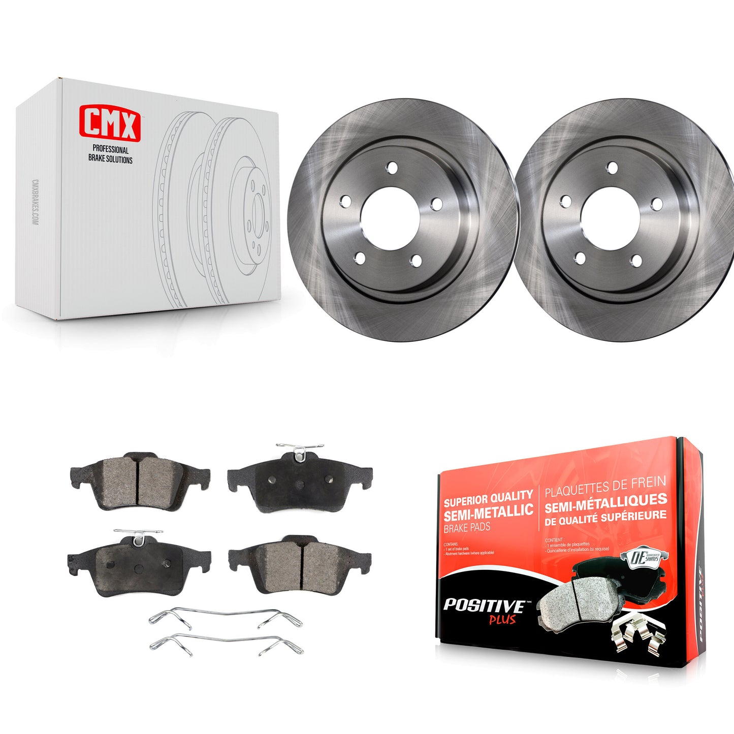 [Arrière] Kit de Disque et plaquette (semi-métallique) de frein pour Mazda 3 Sport K8F-101785