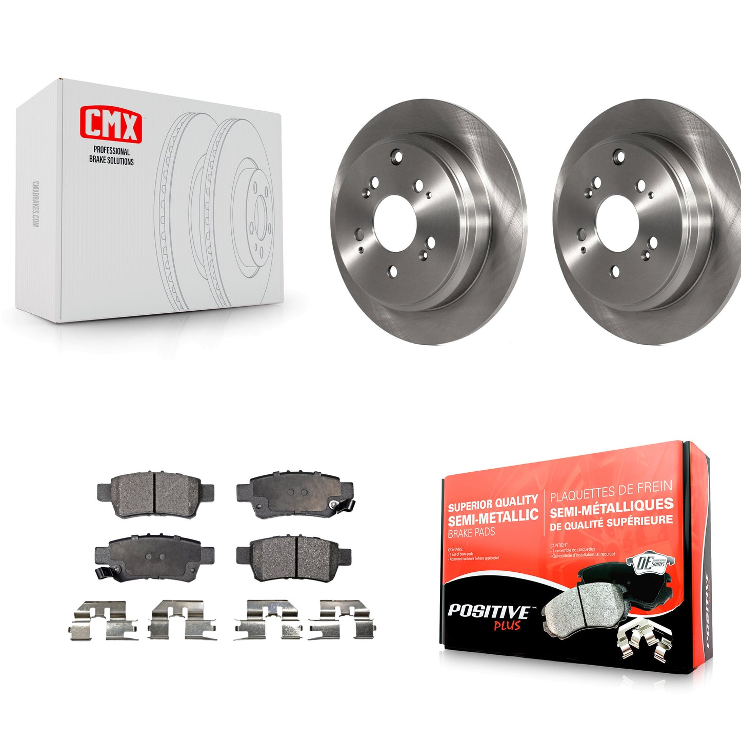 [Arrière] Kit de Disque et plaquette (semi-métallique) de frein pour 2005-2010 Honda Odyssey K8F-101786