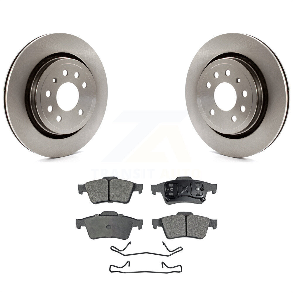 [Arrière] Kit de Disque et plaquette (semi-métallique) de frein pour 2003 Saab 9-3 Sedan avec Vented Rotor K8F-101793 par Transit Auto