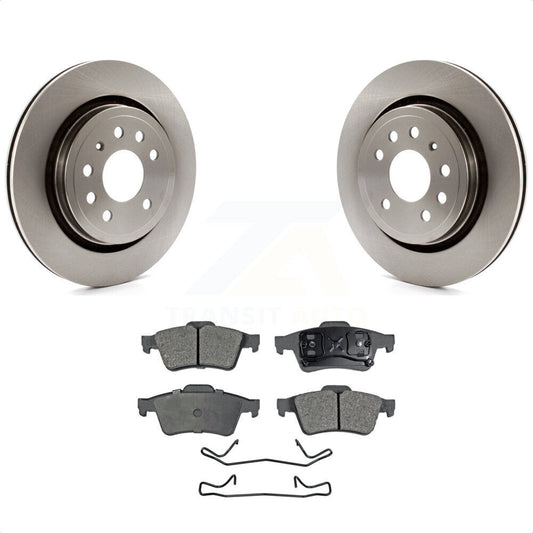 [Arrière] Kit de Disque et plaquette (semi-métallique) de frein pour 2003 Saab 9-3 Sedan avec Vented Rotor K8F-101793 par Transit Auto