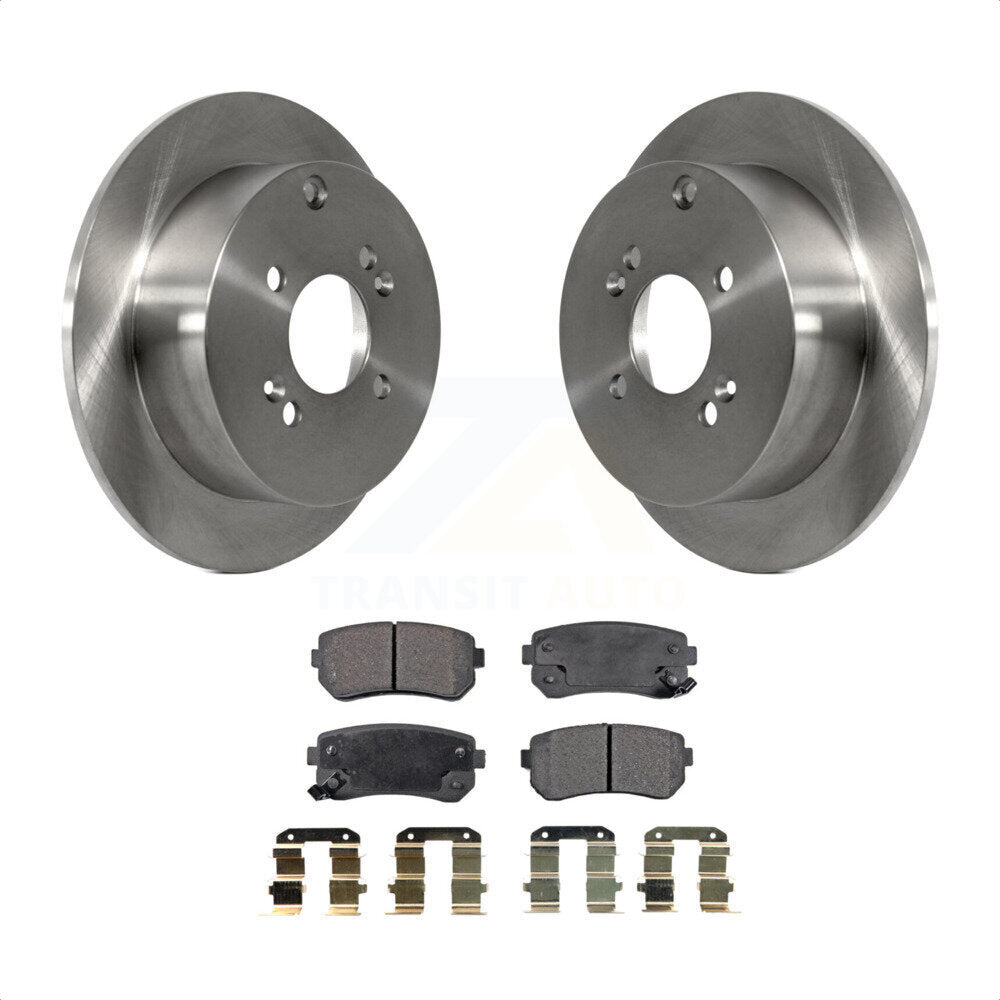 [Arrière] Kit de Disque et plaquette (semi-métallique) de frein pour 2006-2010 Hyundai Accent Kia Rio Rio5 K8F-101816 par Transit Auto