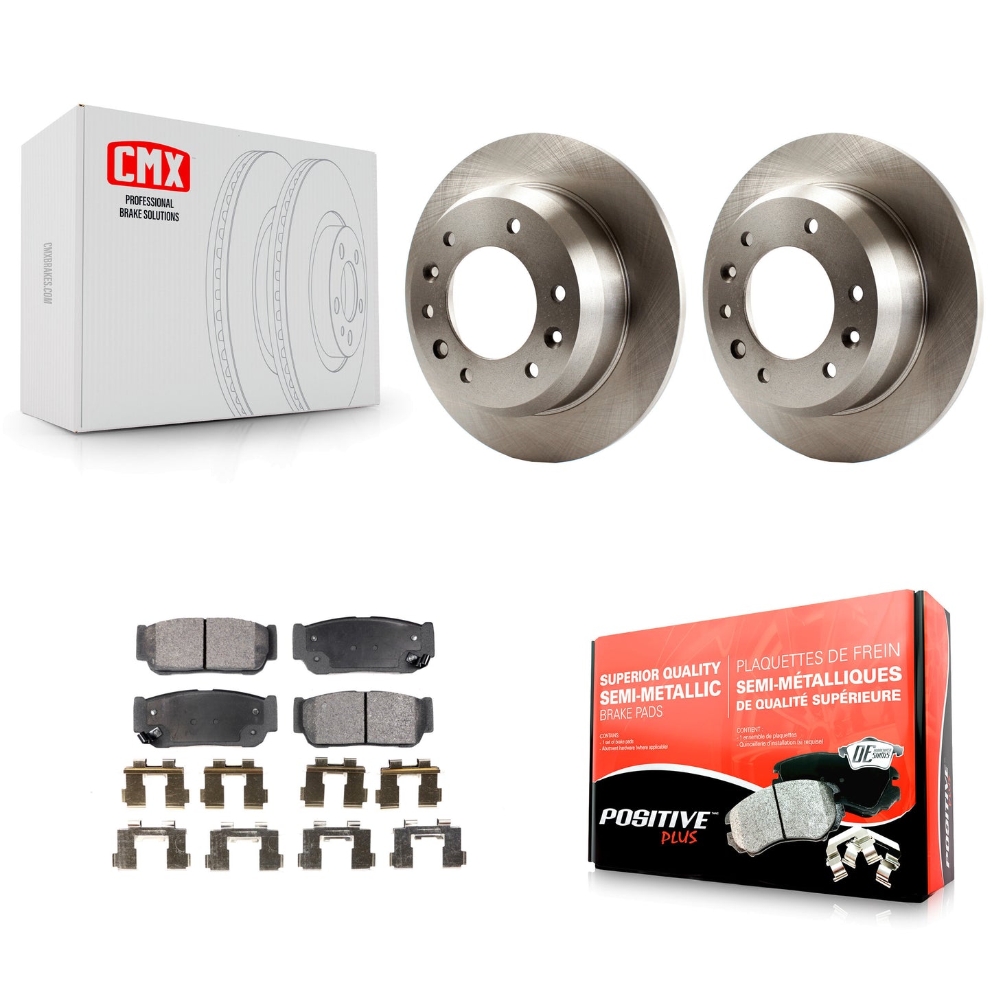 [Arrière] Kit de Disque et plaquette (semi-métallique) de frein pour Kia Sedona Hyundai Entourage To 04/27/06 K8F-101827