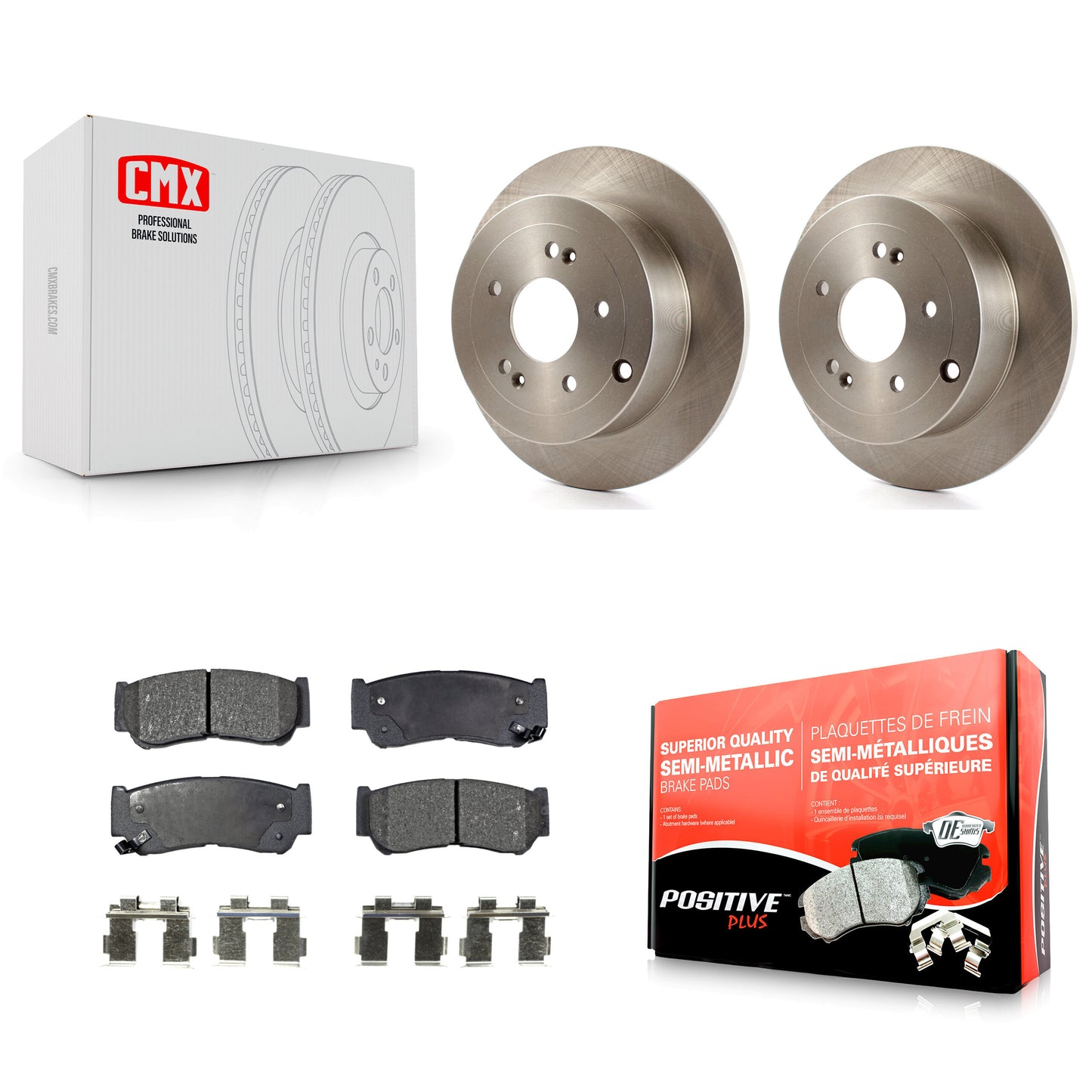 [Arrière] Kit de Disque et plaquette (semi-métallique) de frein pour 2007-2009 Hyundai Santa Fe K8F-101834