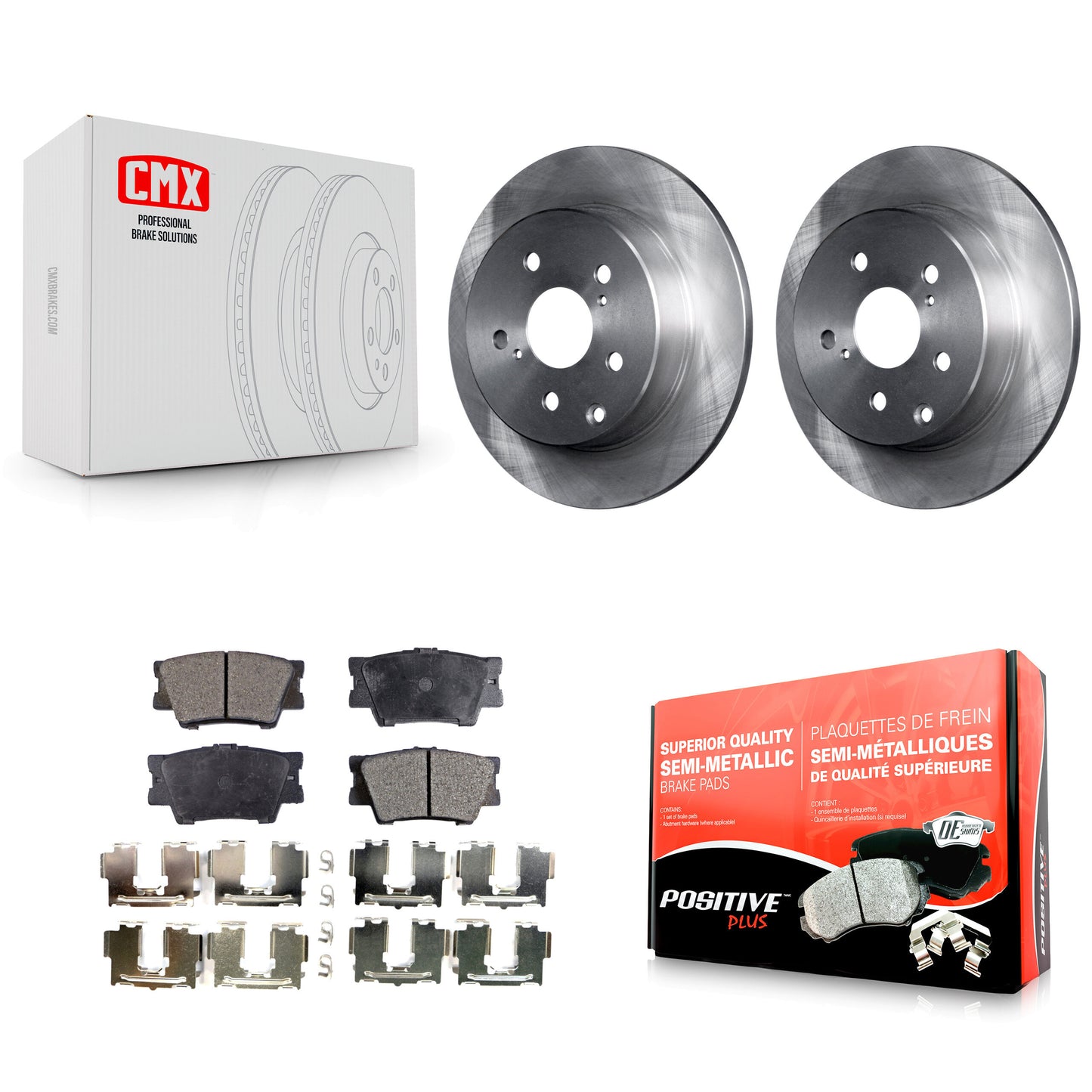 [Arrière] Kit de Disque et plaquette (semi-métallique) de frein pour Toyota RAV4 Lexus HS250h K8F-101835
