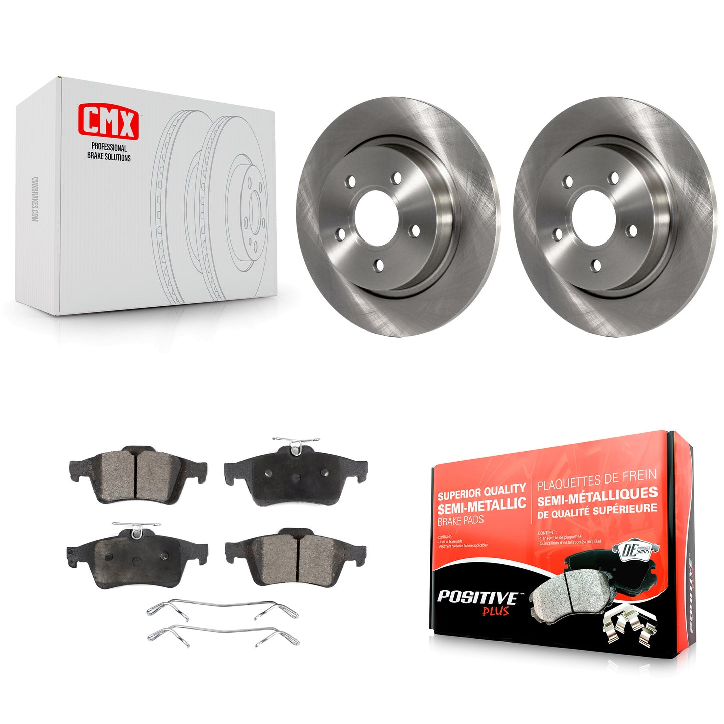 [Arrière] Kit de Disque et plaquette (semi-métallique) de frein pour Volvo S40 C70 C30 V50 K8F-101850