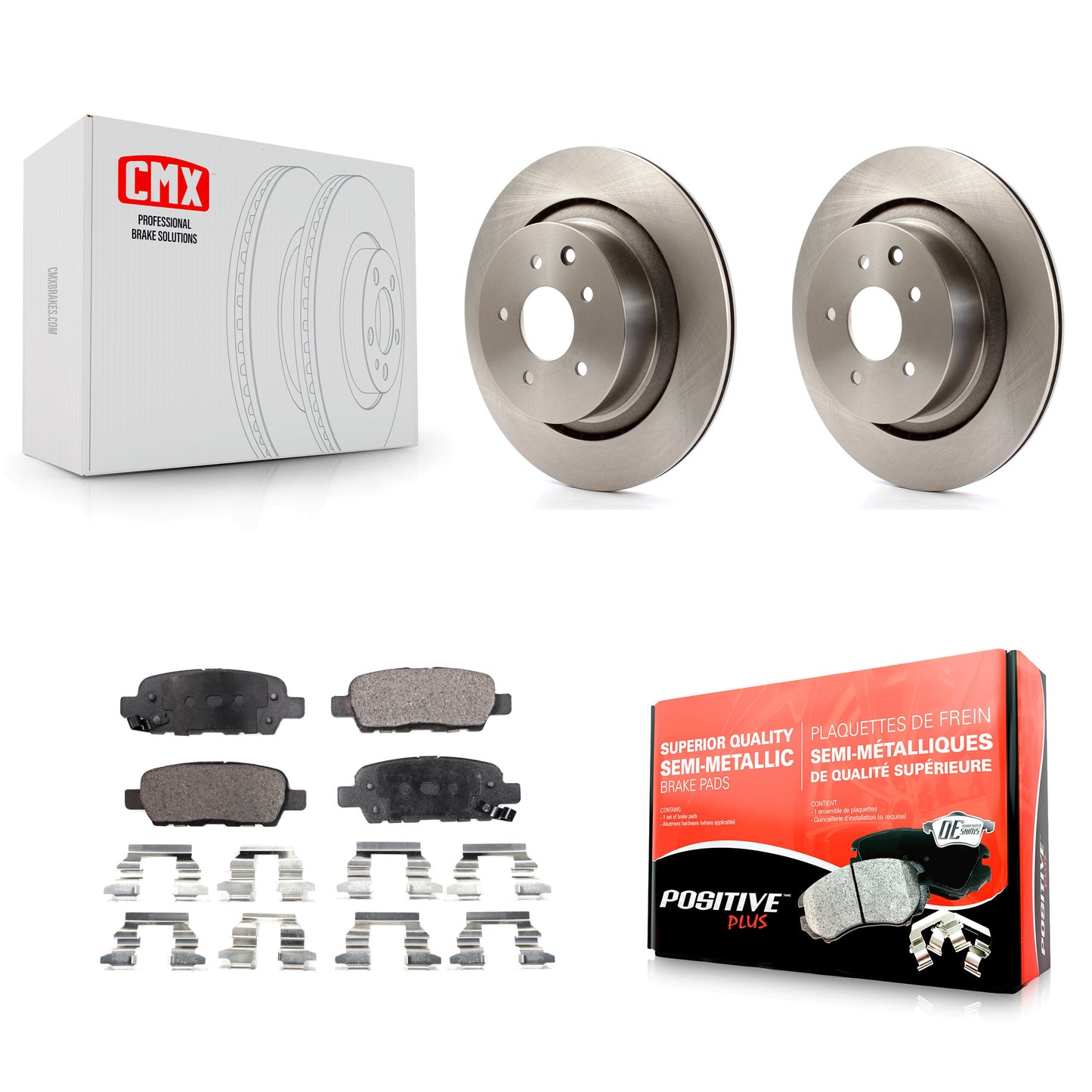 [Arrière] Kit de Disque et plaquette (semi-métallique) de frein pour INFINITI G37 G35 Q60 K8F-101852