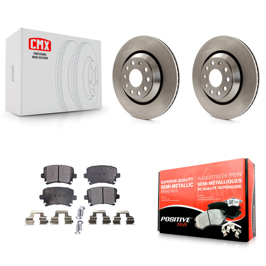 [Arrière] Kit de Disque et plaquette (semi-métallique) de frein pour Volkswagen CC Passat GTI Golf R R32 K8F-101857