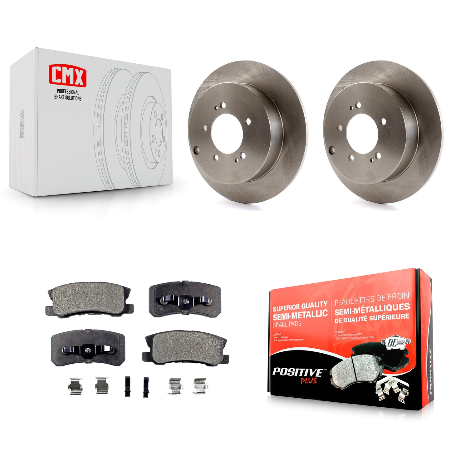 [Arrière] Kit de Disque et plaquette (semi-métallique) de frein pour Mitsubishi Lancer Outlander K8F-101862