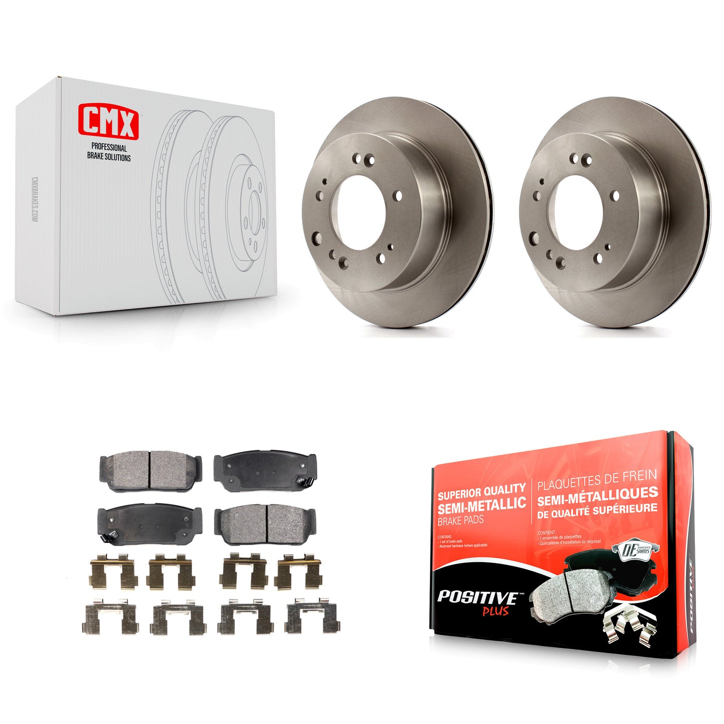 [Arrière] Kit de Disque et plaquette (semi-métallique) de frein pour 2007-2009 Kia Sorento K8F-101864