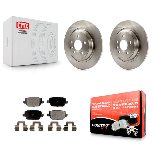 [Arrière] Kit de Disque et plaquette (semi-métallique) de frein pour 2008-2011 Volvo S80 FWD avec Electric Parking K8F-101868