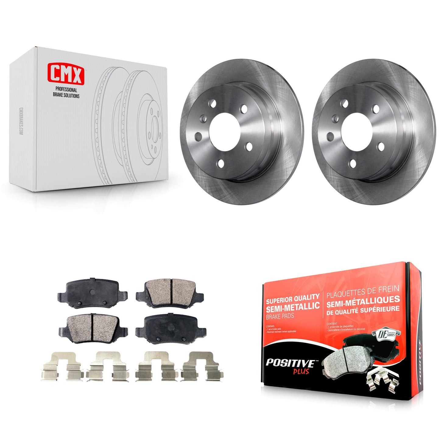 [Arrière] Kit de Disque et plaquette (semi-métallique) de frein pour 2006-2011 Mercedes-Benz B200 K8F-101880