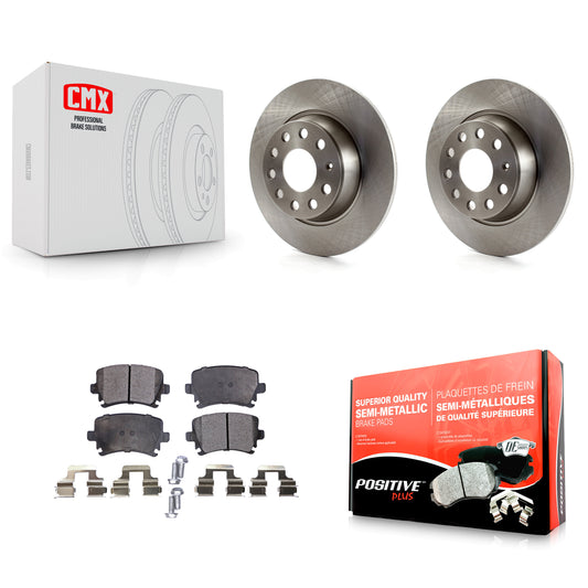 [Arrière] Kit de Disque et plaquette (semi-métallique) de frein pour Volkswagen Jetta Passat GTI Eos Audi A3 Quattro Golf K8F-101882